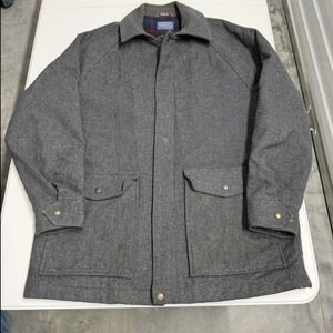 Vintage Pendleton Men's Gray Wool Blend Field  Jacket Size Large